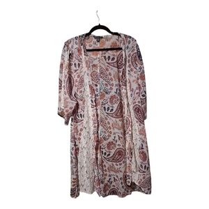 American Eagle Paisley Kimono With Lace Panels Size Large/XL